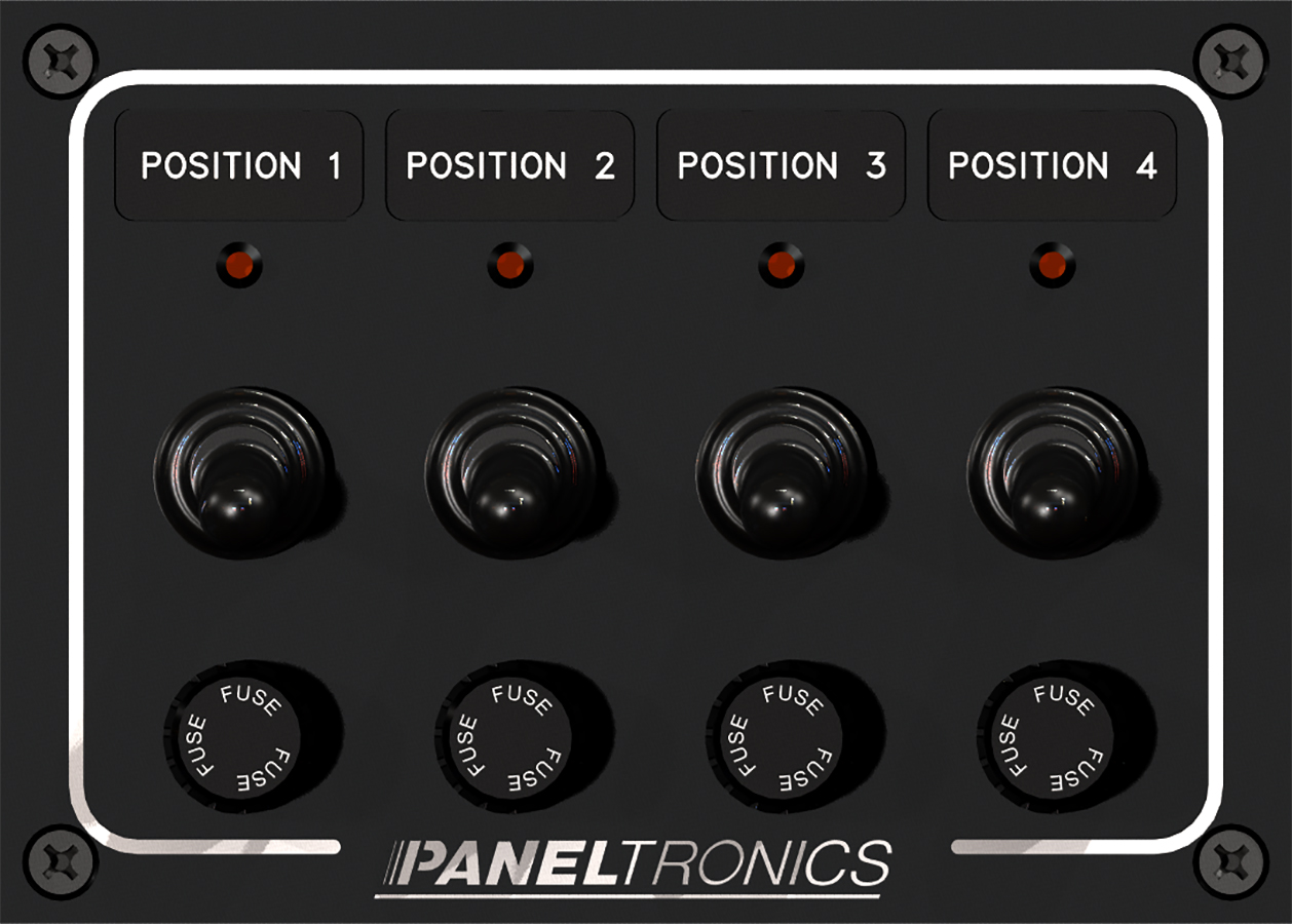 Paneltronics Waterproof DC 6 Position Booted Toggle & Fuse 